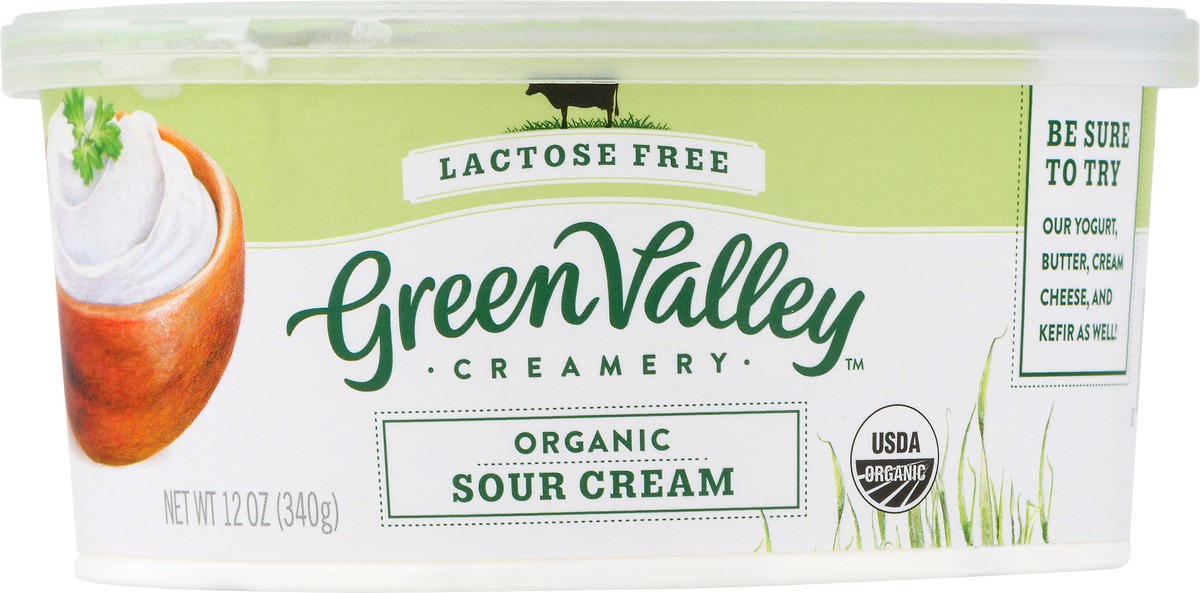 slide 1 of 12, Green Valley Creamery Lactose Free Organic Sour Cream 12 oz, 12 oz