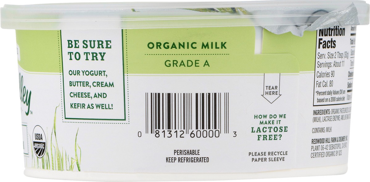 slide 10 of 12, Green Valley Creamery Lactose Free Organic Sour Cream 12 oz, 12 oz