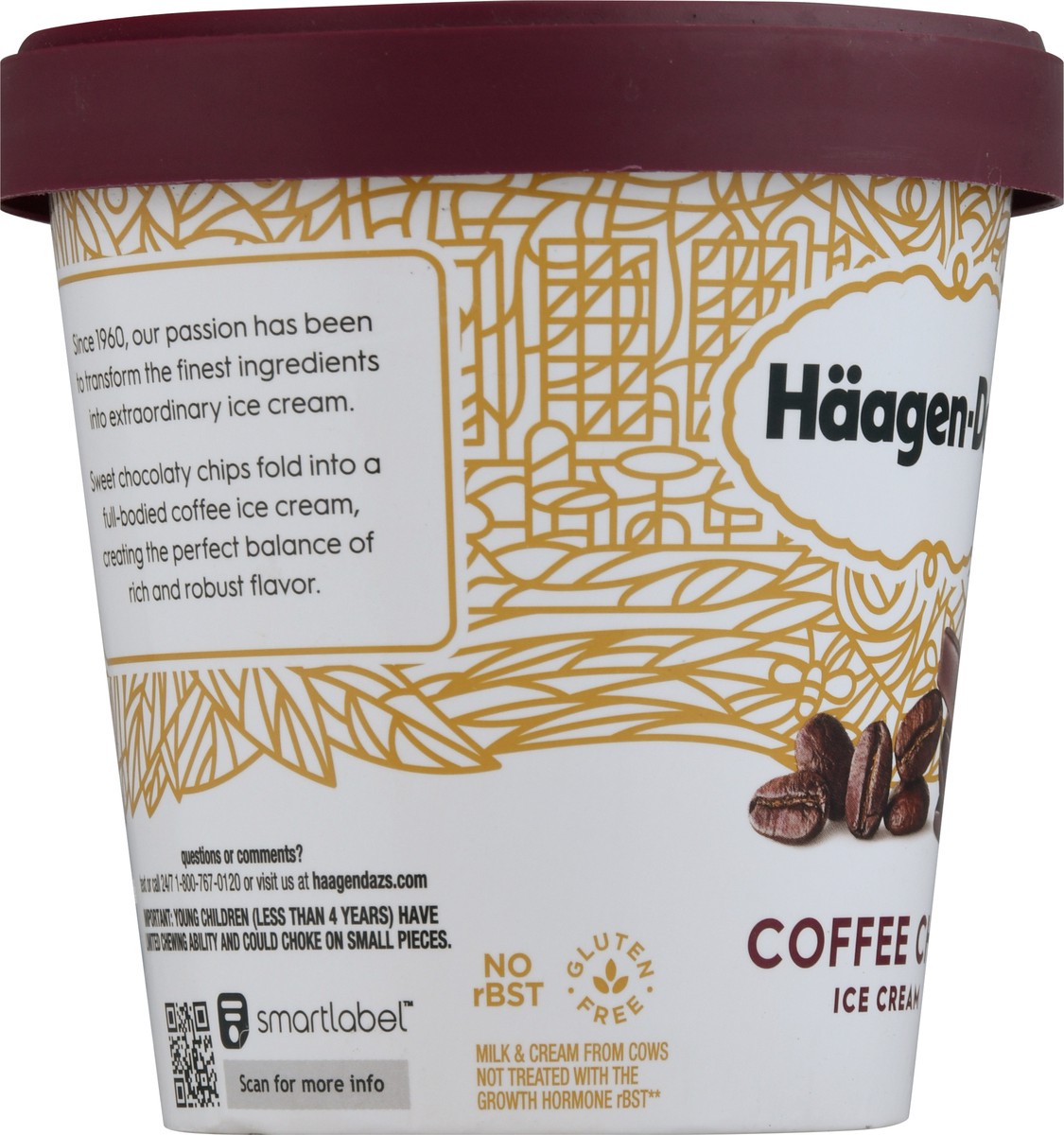 slide 7 of 9, Häagen-Dazs Coffee Chip Ice Cream 14 fl oz, 14 fl oz
