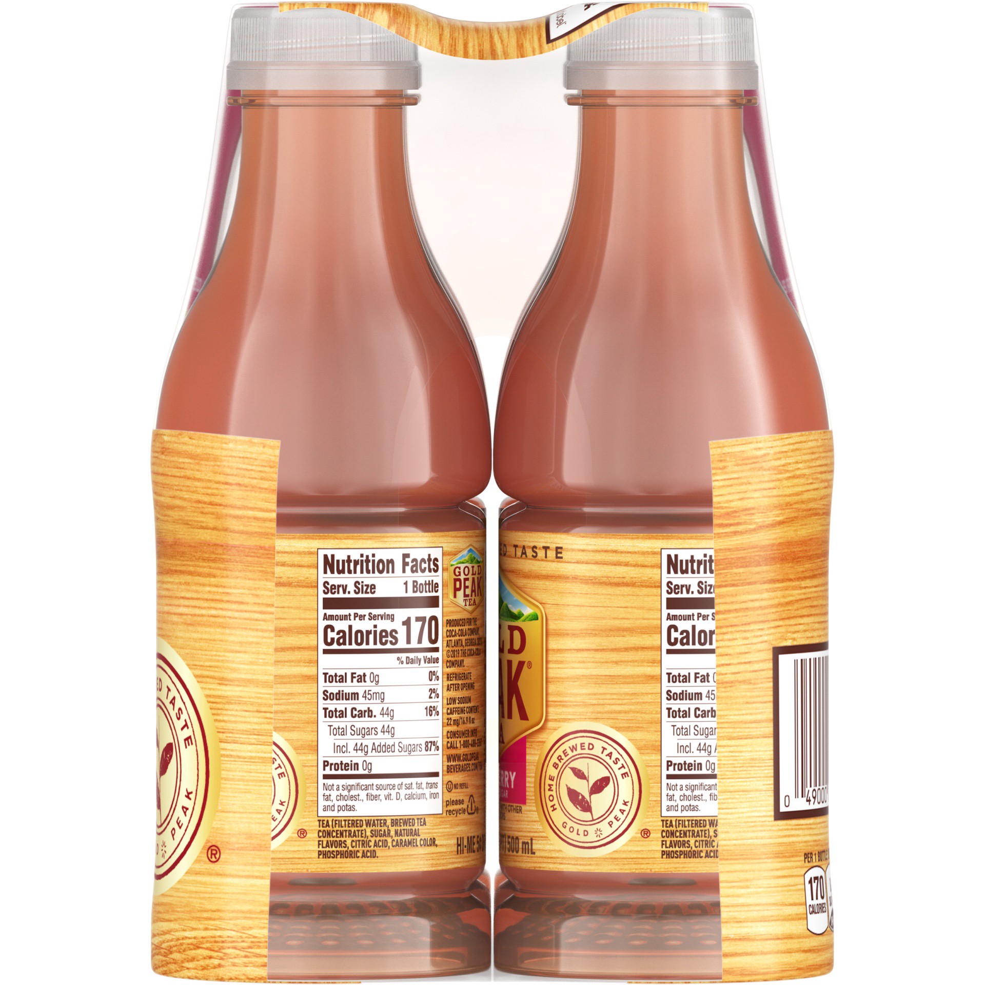 slide 8 of 14, Gold Peak Raspberry Flavored Iced Tea Drink, 16.9 fl oz, 6 Pack, 101.40 fl oz