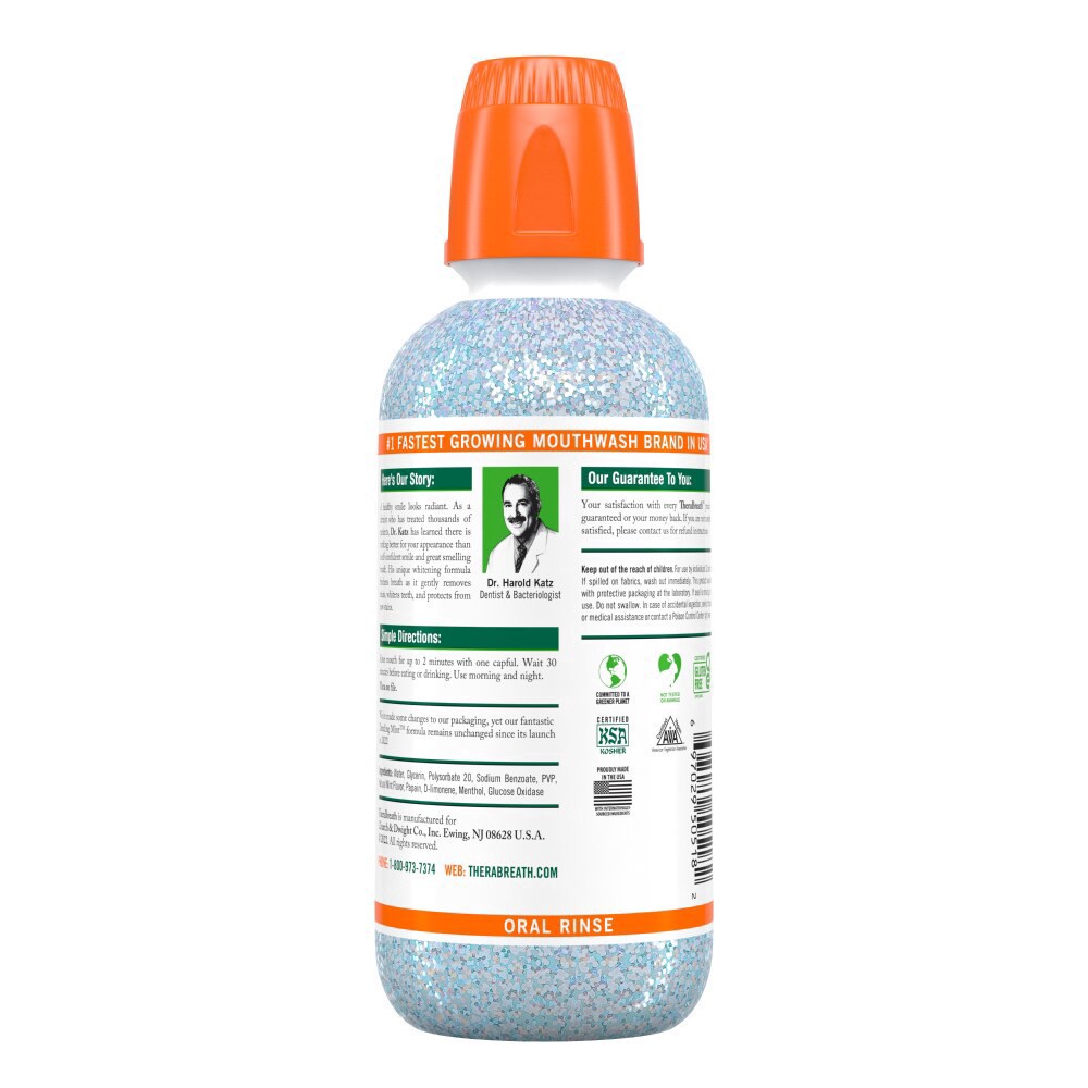 slide 2 of 4, TheraBreath Therabrth Rinse Whitening, 1 ct