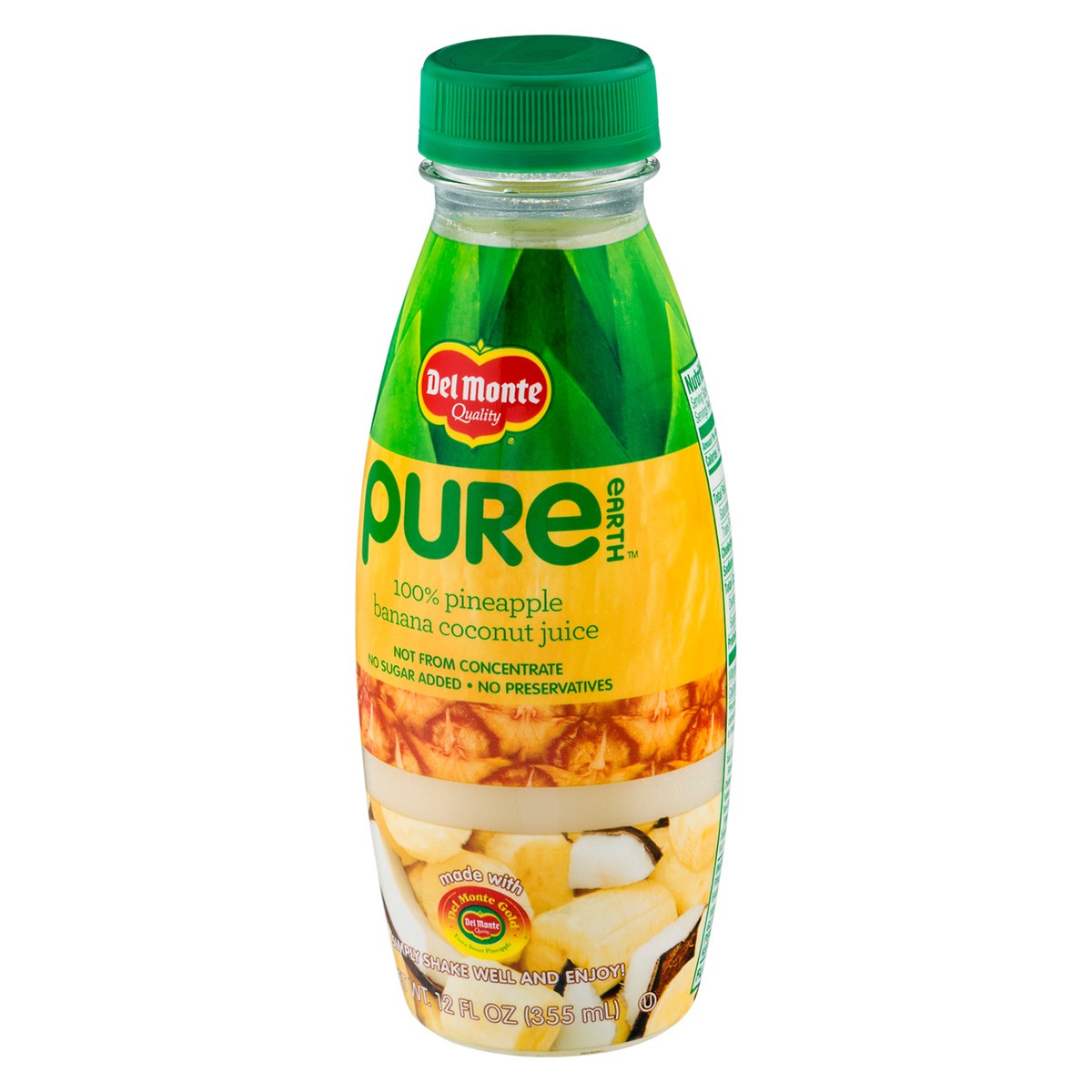 slide 3 of 9, Del Monte Pure Earth Pineapple Banana Coconut 100% Juice 12 fl oz, 12 fl oz