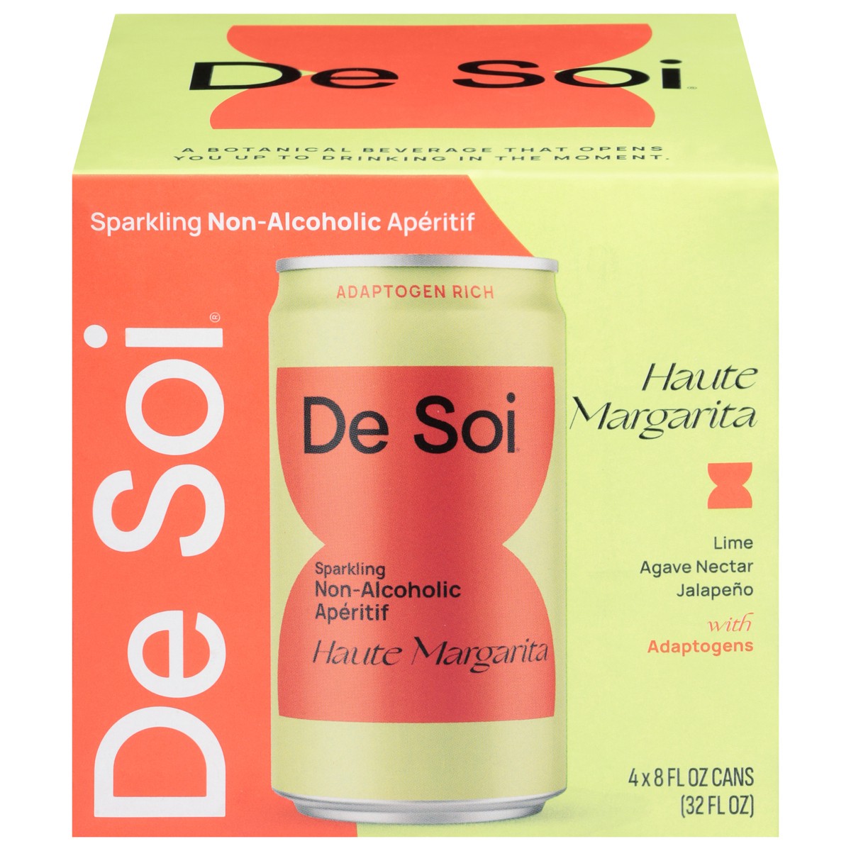 slide 1 of 15, De Soi Sparkling Non-Alcoholic Haute Margarita Aperitif 4 - 8 fl oz Cans, 4 ct