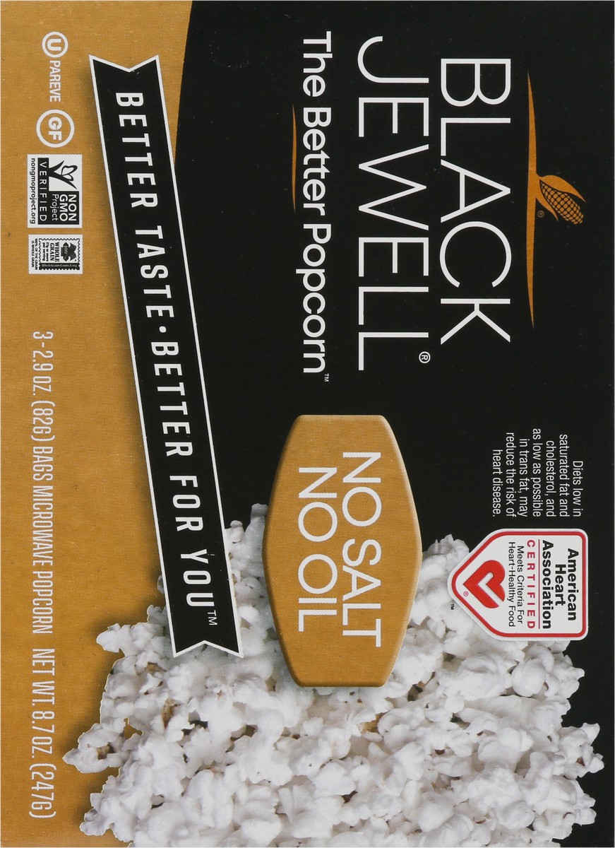 slide 12 of 15, Black Jewel No Salt No Oil Microwave Popcorn 3 - 2.9 oz Bags, 3 ct