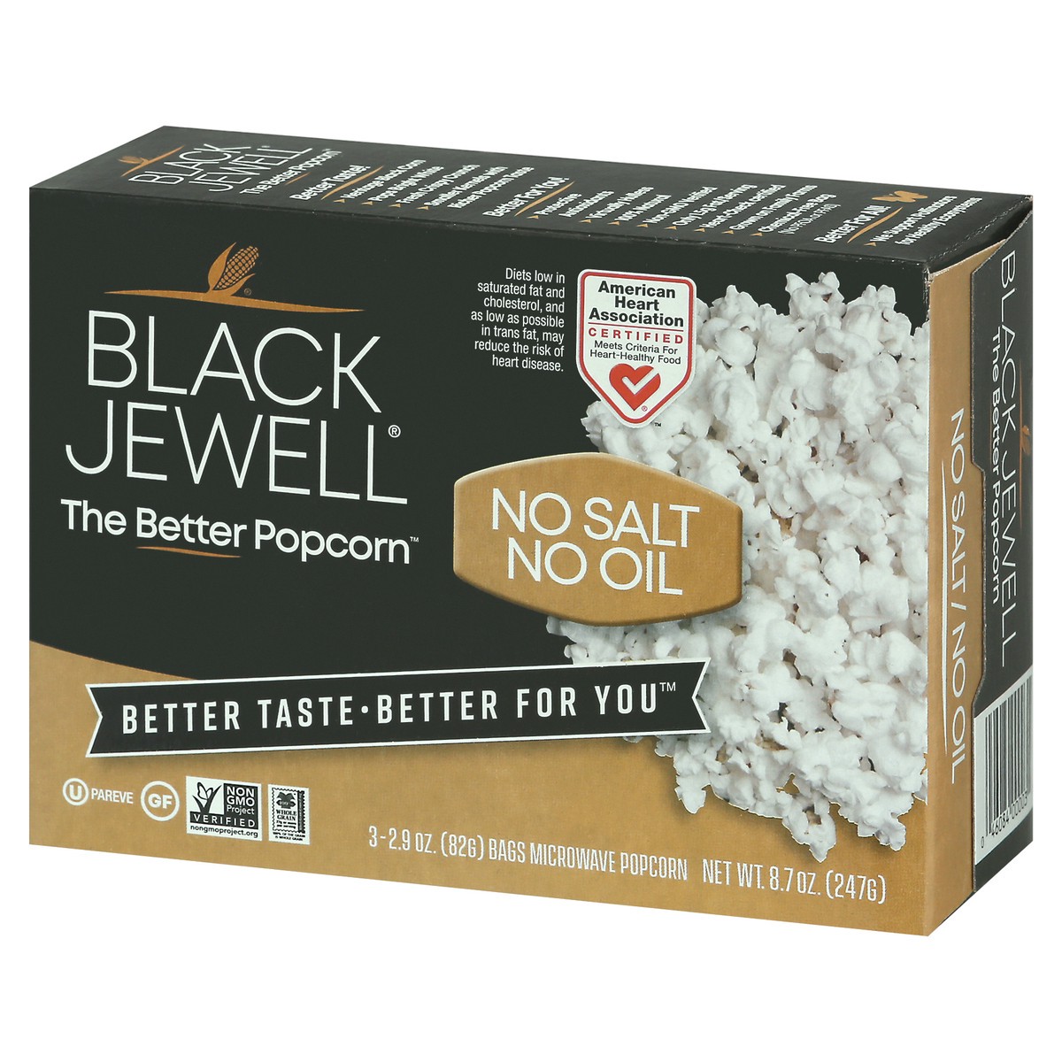 slide 14 of 15, Black Jewel No Salt No Oil Microwave Popcorn 3 - 2.9 oz Bags, 3 ct