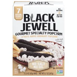 Black Jewell Gourmet Specialty No Salt No Oil Popcorn 3 - 2.9 oz Bags