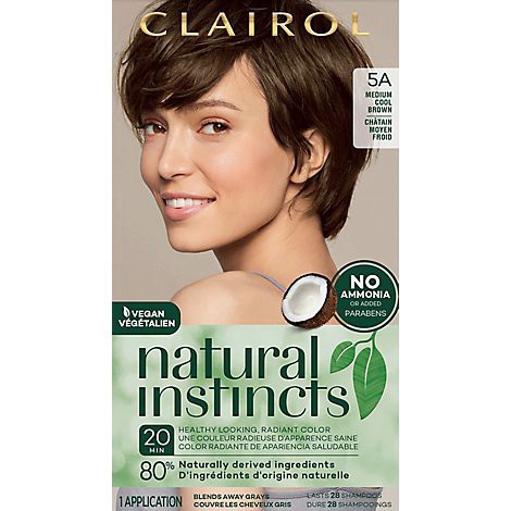 slide 1 of 1, CLAIROL Natural Instincts Hair Color Non-Permanent Medium Clove Cool Brown 24 - Each, 1 ct