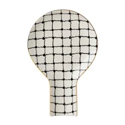 Tabletops Gallery Stoneware Spoon Rest - Grid