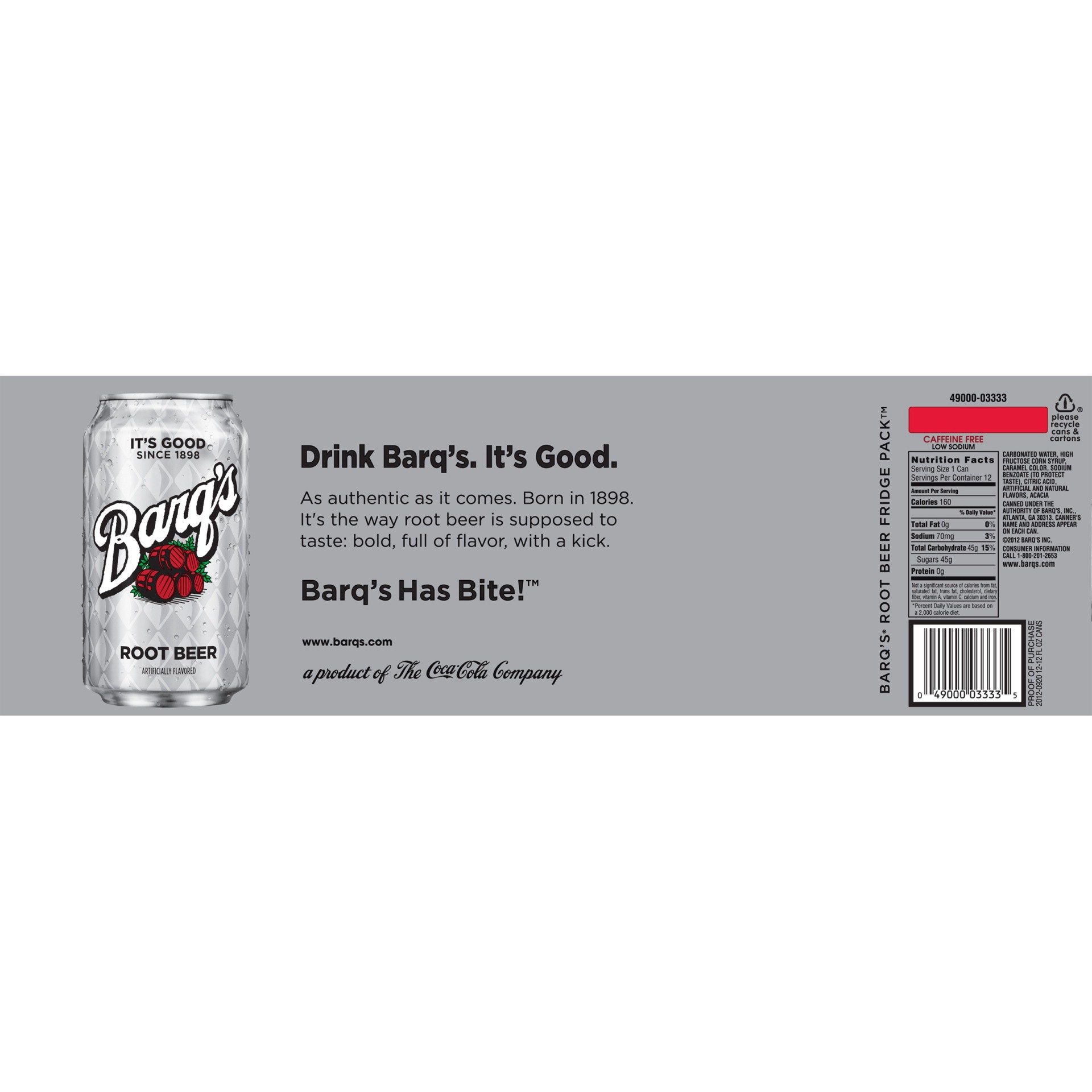 slide 8 of 8, Barq's Root Beer Caffeine Free Soda Soft Drink- 144 fl oz, 144 fl oz