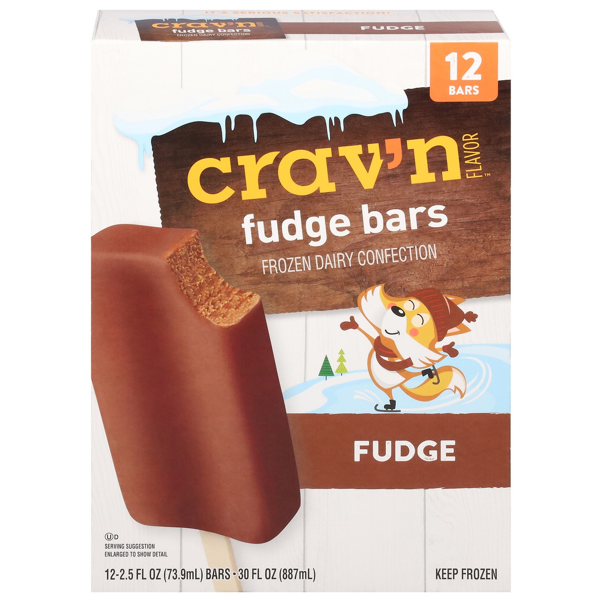 slide 3 of 4, Crav'n Flavor Bars Fudge Frozen Dairy Confection 12 ea, 12 ct