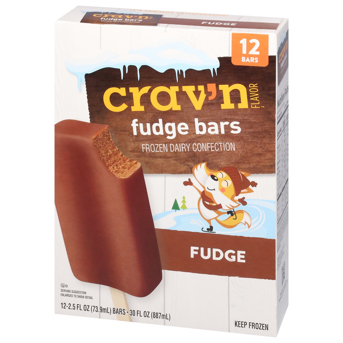 slide 2 of 4, Crav'n Flavor Bars Fudge Frozen Dairy Confection 12 ea, 12 ct