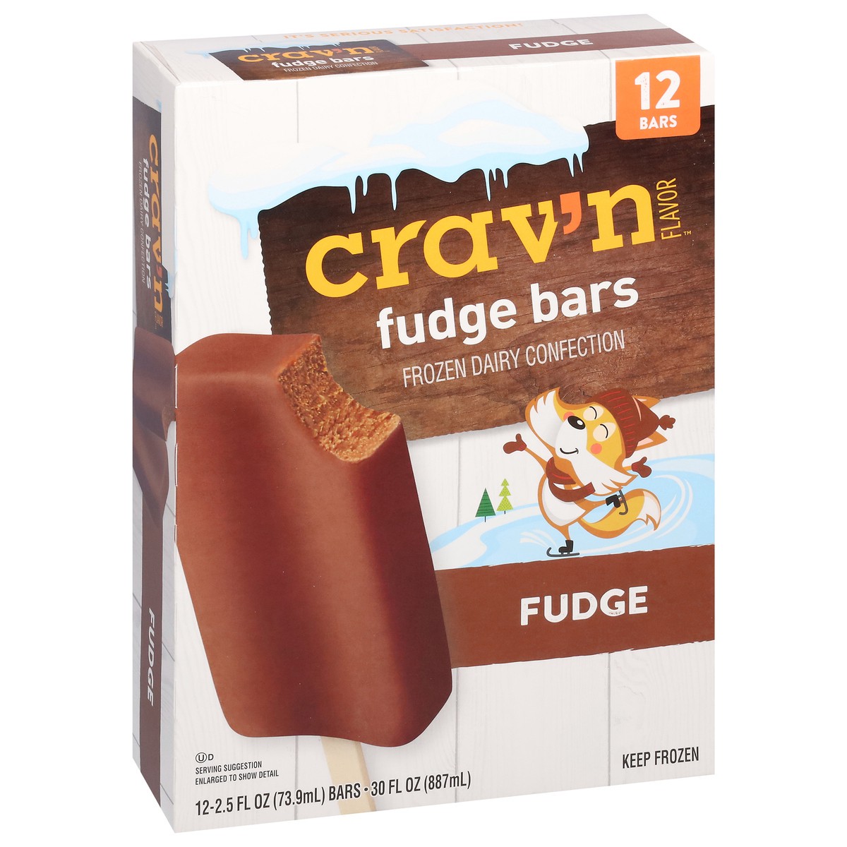 slide 4 of 4, Crav'n Flavor Bars Fudge Frozen Dairy Confection 12 ea, 12 ct