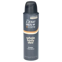 Dove Men+Care Whole Body Deo Cedar + Shea Butter Deodorant Spray 4 oz