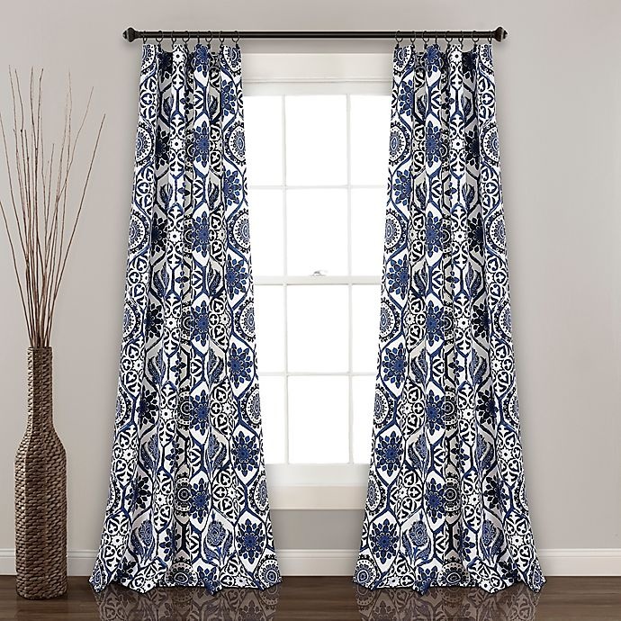 slide 1 of 4, Marvel 84-Inch Rod Pocket Room Darkening Window Curtain - Navy, 2 ct