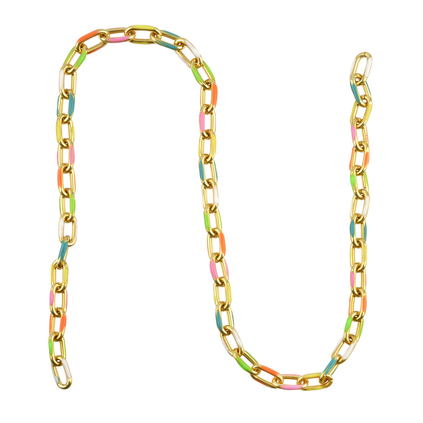 slide 3 of 3, 18" Gold Enamel Clip Chain By Bead Landing, 18 in