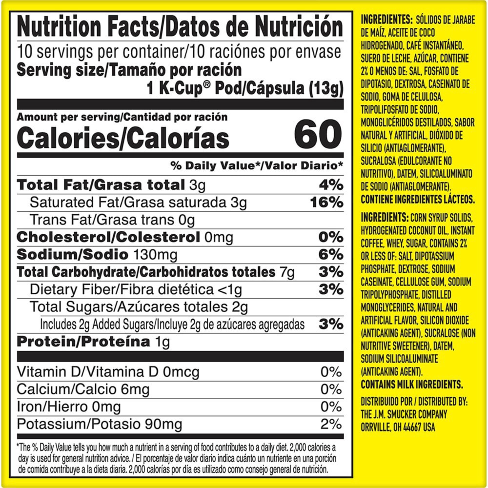 slide 4 of 4, Café Bustelo Café con Vainilla Coffee, Flavored Coffee Beverage Mix, Keurig K-Cup Pods, 10 Count Box, 10 ct