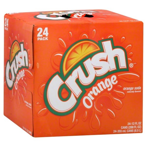 slide 1 of 1, Crush Orange Soda - 24 ct; 12 fl oz, 24 ct; 12 fl oz