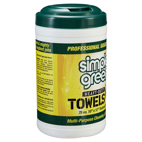 slide 22 of 29, Simple Green Heavy Duty Wipes Part number 25843, 75 ct
