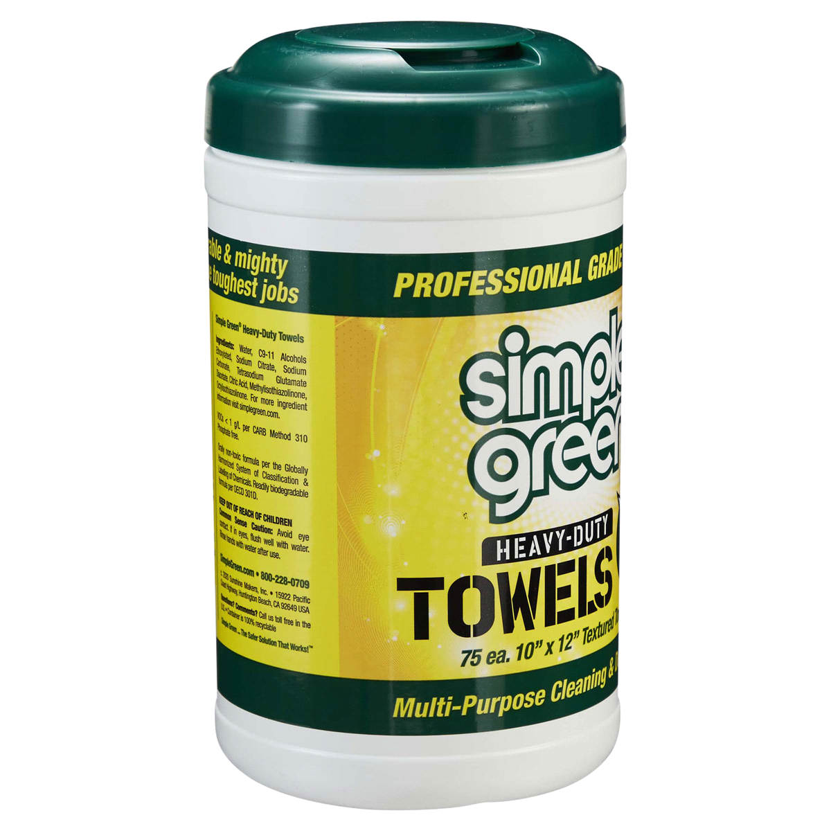 slide 7 of 29, Simple Green Heavy Duty Wipes Part number 25843, 75 ct