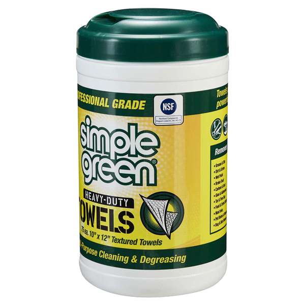 slide 20 of 29, Simple Green Heavy Duty Wipes Part number 25843, 75 ct