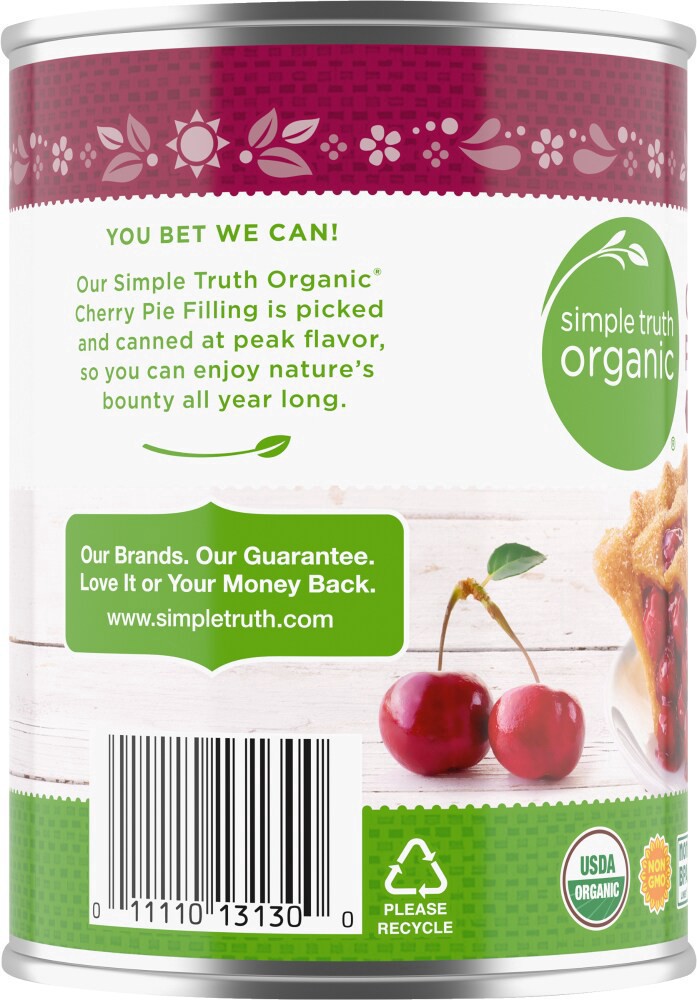 slide 3 of 4, Simple Truth Organic Cherry Pie Filling Whole Cherries, 21 oz