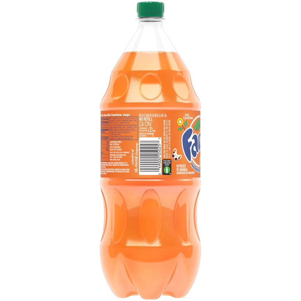 slide 3 of 5, Fanta Soda Pop Orange Flavored- 2 liter, 2 liter