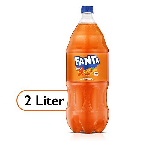 slide 1 of 5, Fanta Soda Pop Orange Flavored- 2 liter, 2 liter