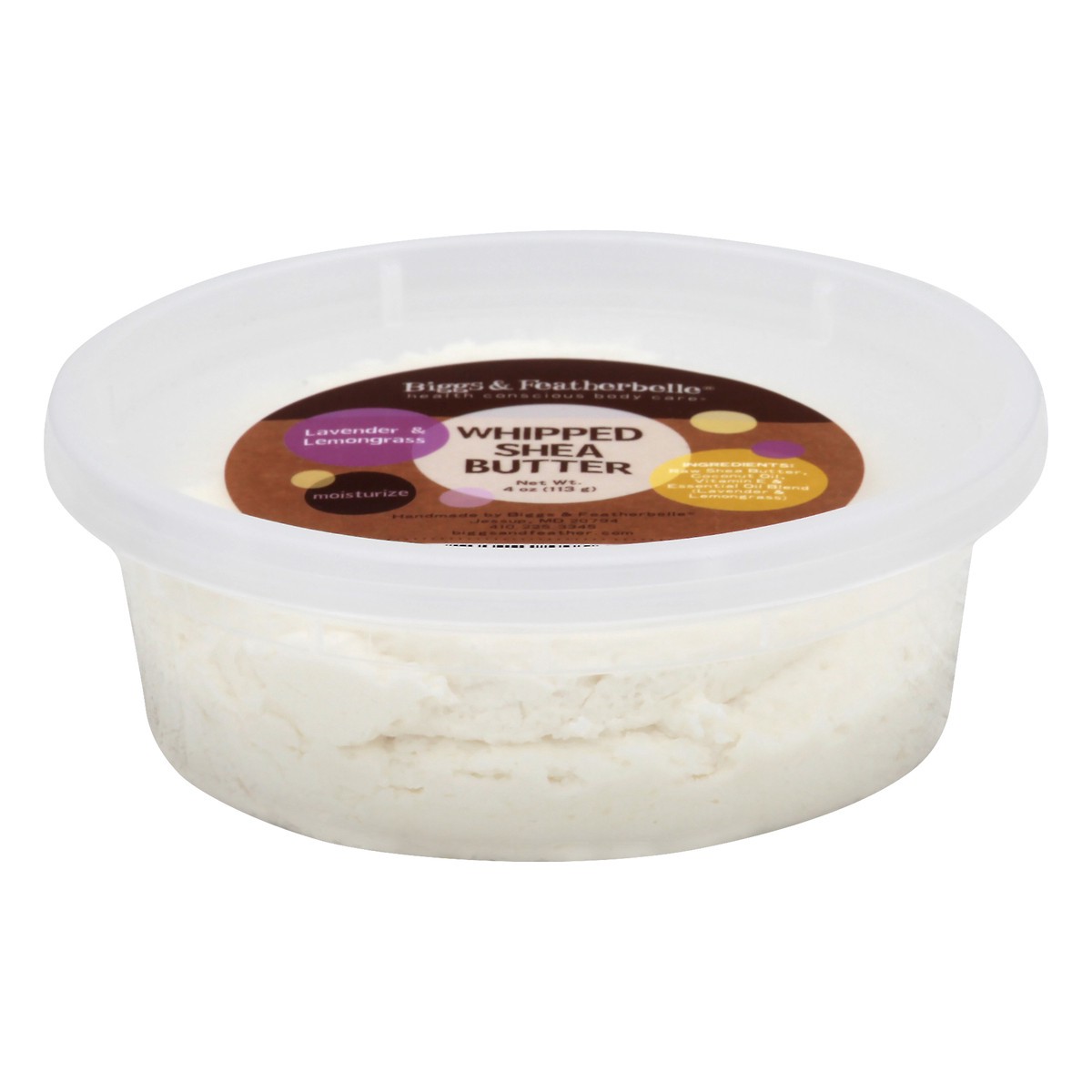 slide 6 of 7, Biggs & Featherbelle Moisturize Whipped Lavender & Lemongrass Shea Butter 4 oz, 4 oz