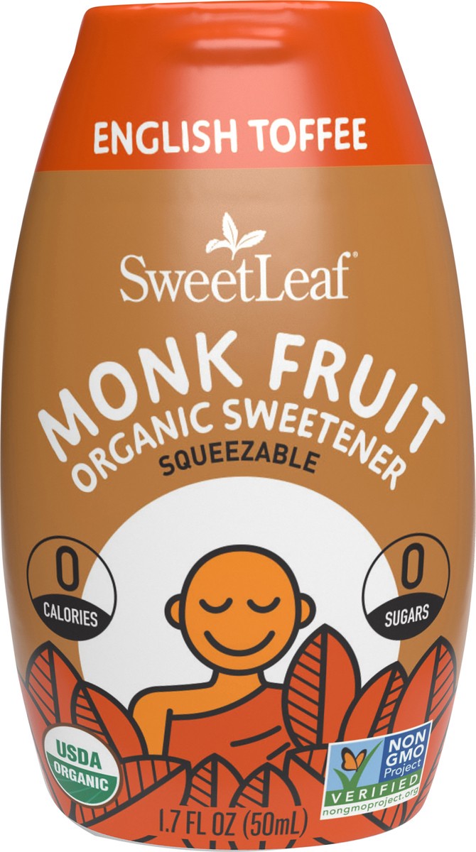 slide 1 of 5, SweetLeaf Org English Toffee Mnkfruit,