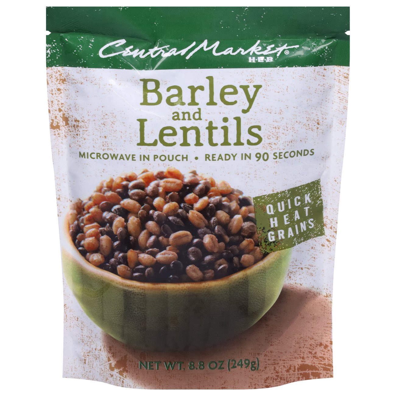 slide 1 of 1, Central Market Quick Heat Barley & Lentils, 8.8 oz
