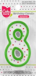 Cake Mate 3 Inch 8 Numeral Birthday Candle 1 ea