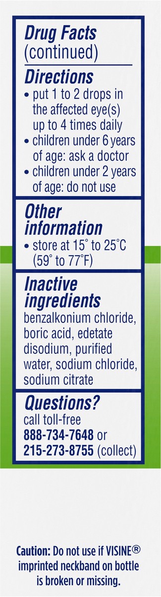 slide 7 of 7, Visine A.C. Itchy Eye Relief Eye Drops with Astringent Zinc Sulfate & Redness Reliever Tetrahydrozoline HCl for Relief of Red, Itchy, Watery Eyes, Sterile Eye Drops 0.5 fl. oz, 0.50 fl oz