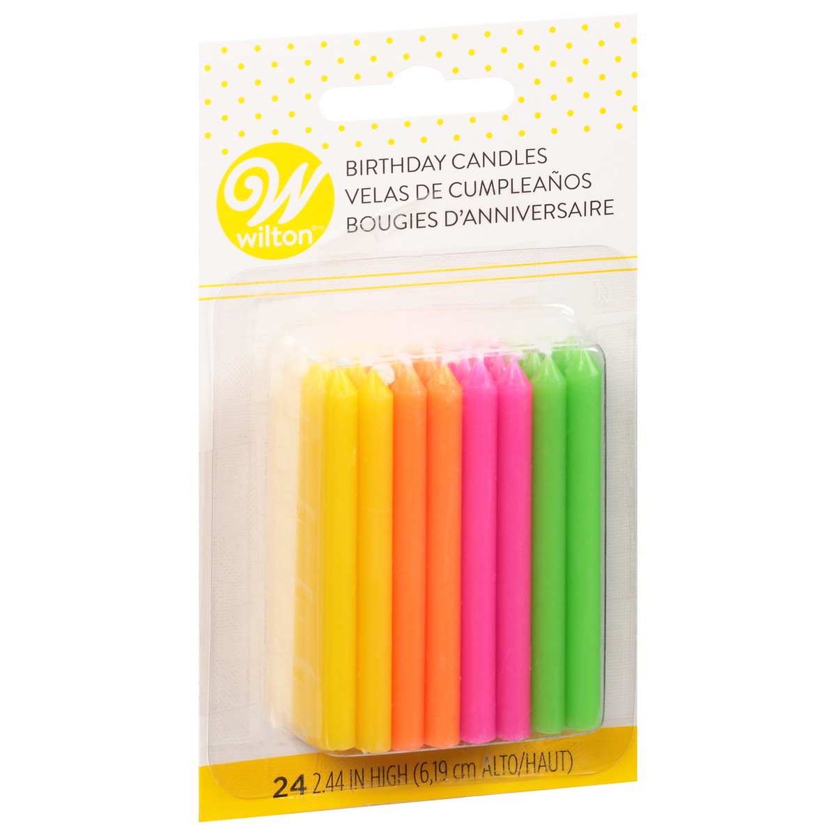 slide 10 of 11, Wilton 2.44 In Birthday Candles 24 Each, 1 oz