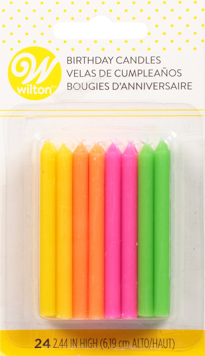 slide 2 of 11, Wilton 2.44 In Birthday Candles 24 Each, 1 oz