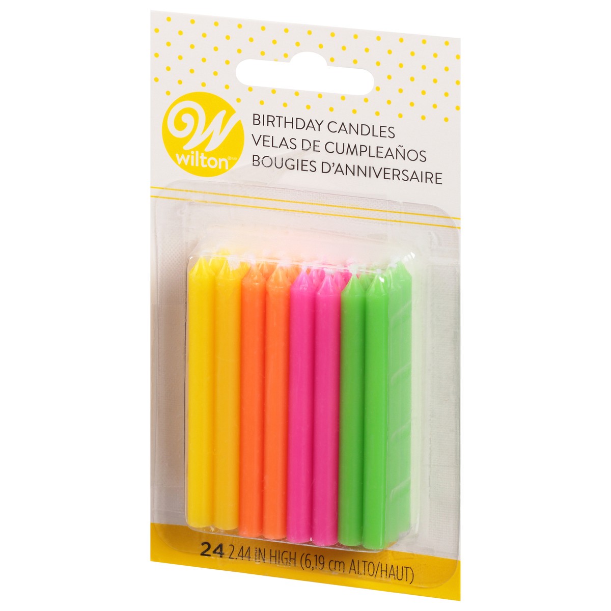 slide 6 of 11, Wilton 2.44 In Birthday Candles 24 Each, 1 oz