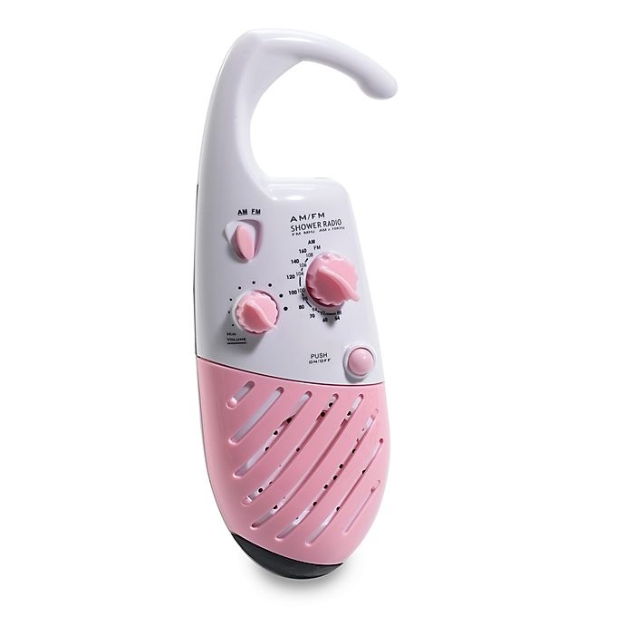 slide 1 of 1, Conair Hang On Shower Radio - Pink, 1 ct