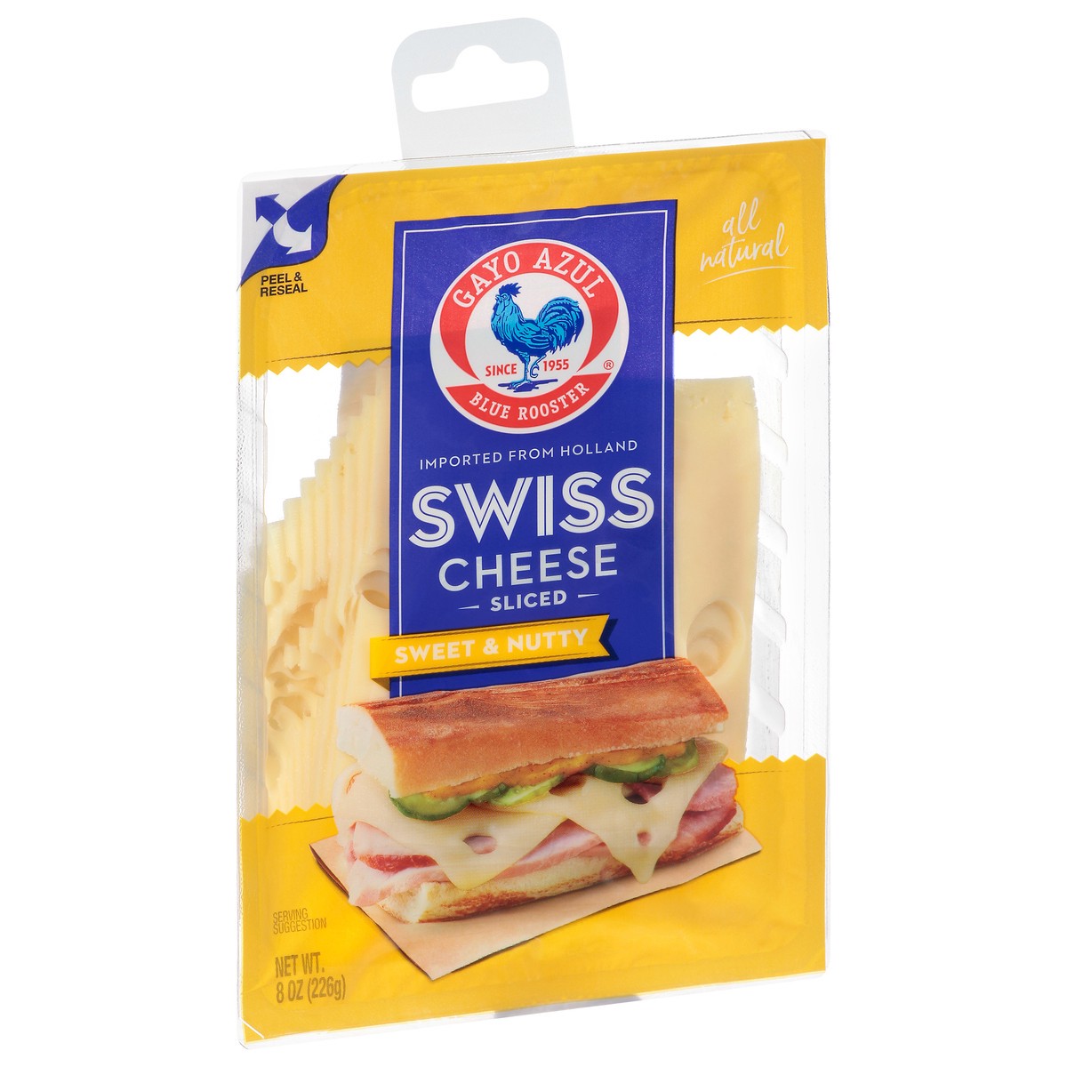 slide 2 of 14, Gayo Azul Swiss Sliced Cheese 8 oz, 8 oz