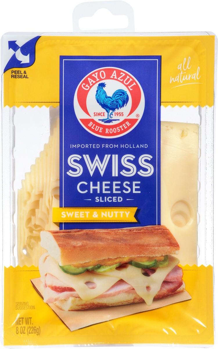 slide 4 of 14, Gayo Azul Swiss Sliced Cheese 8 oz, 8 oz