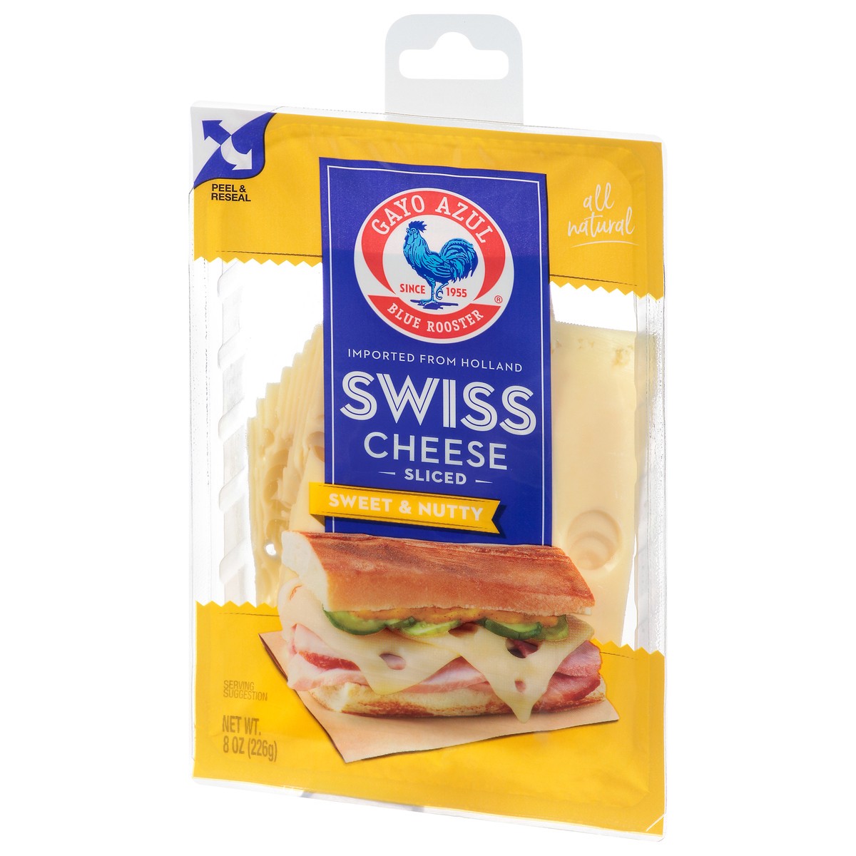 slide 10 of 14, Gayo Azul Swiss Sliced Cheese 8 oz, 8 oz