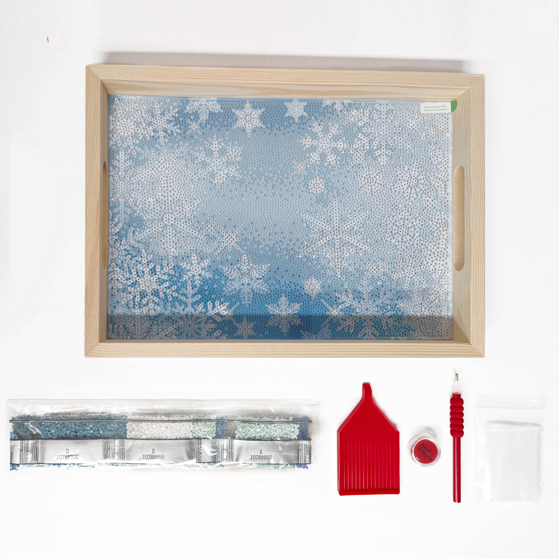 slide 2 of 4, 10" X 14" Snowflake Diamond Art Tray Kit By Make Market, 10 in x 14 in