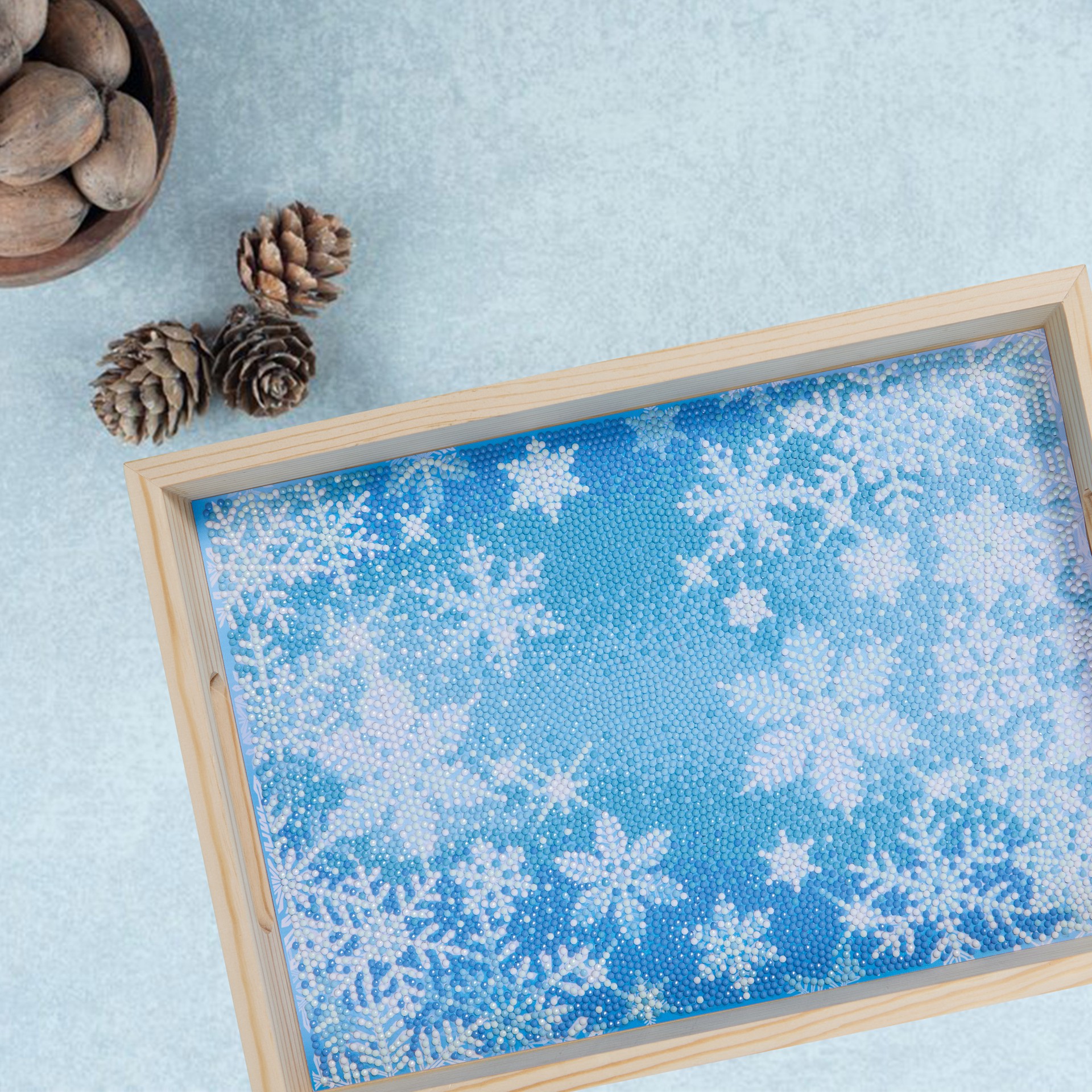 slide 3 of 4, 10" X 14" Snowflake Diamond Art Tray Kit By Make Market, 10 in x 14 in