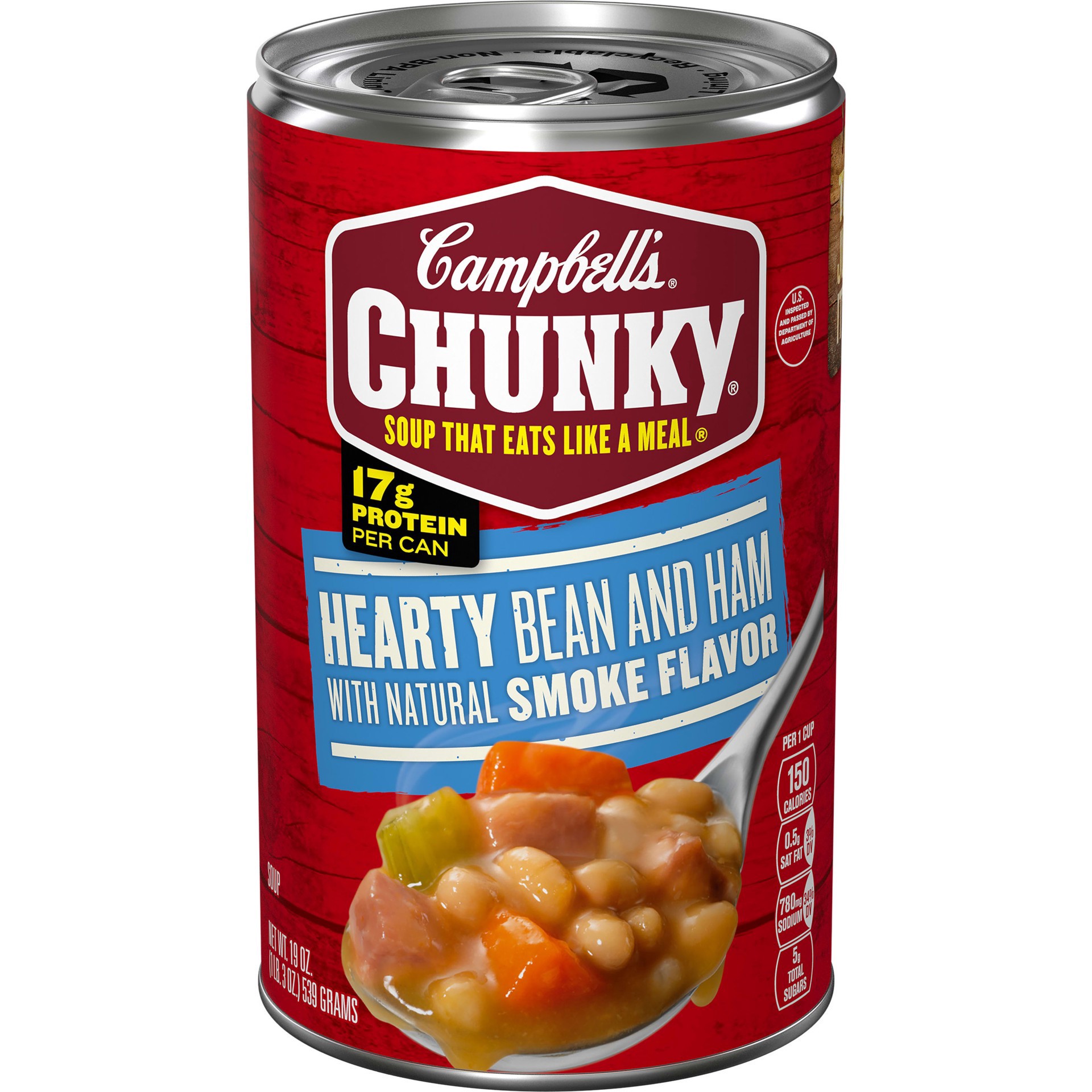 slide 1 of 5, Campbell's Chunky Hearty Bean And Ham Soup, 