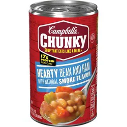 Campbell's Chunky Soup, Hearty Bean Soup With Ham, 19 oz Can