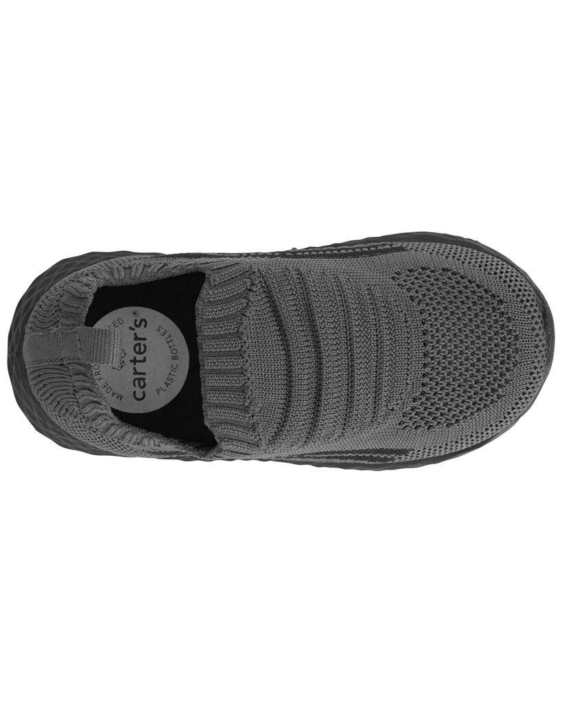slide 2 of 6, Carter's Toddler Recycled Knit Athletic Sneakers Grey 11, 1 ct