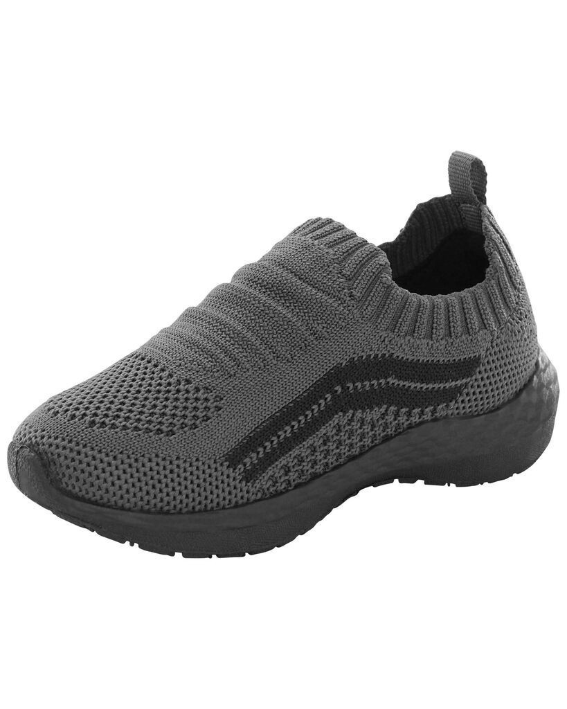 slide 3 of 6, Carter's Toddler Recycled Knit Athletic Sneakers Grey 11, 1 ct