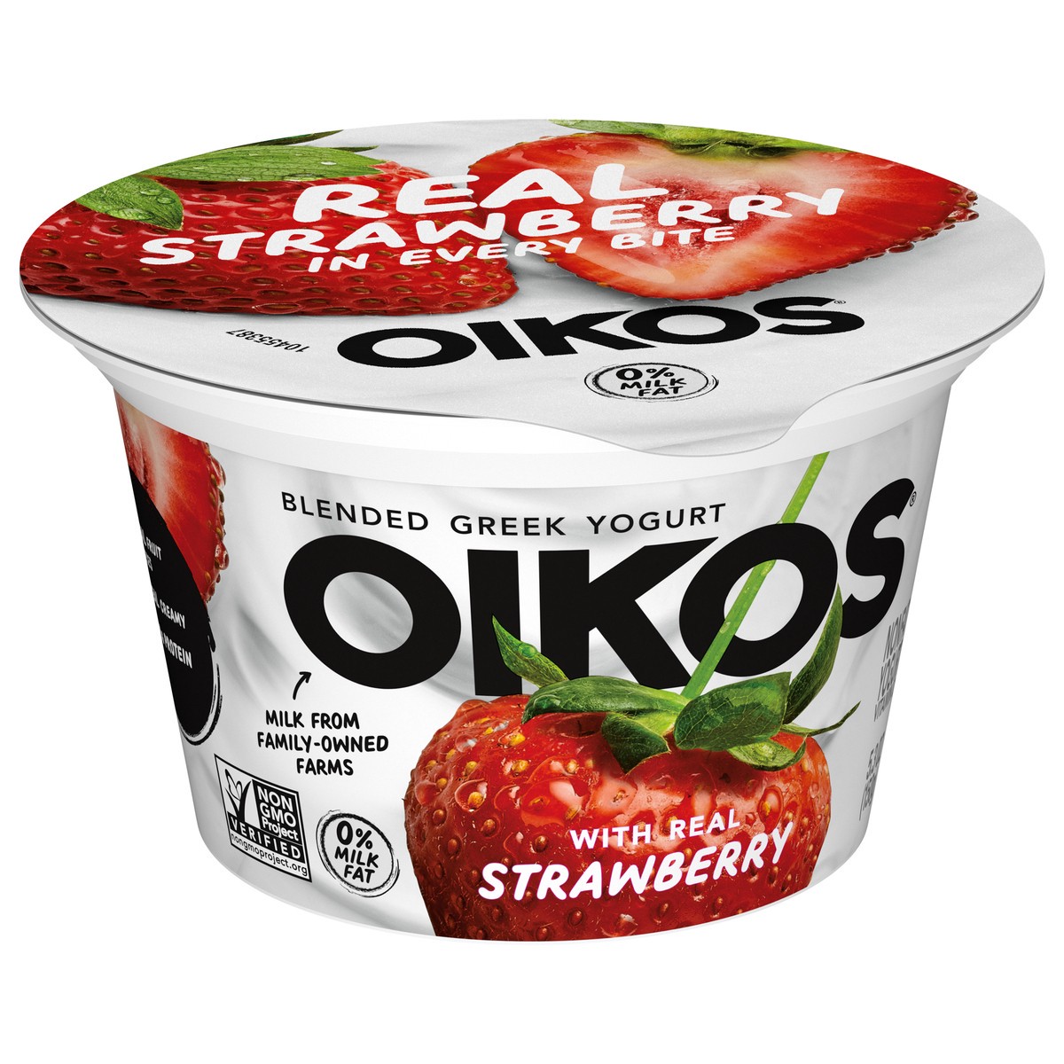 slide 7 of 14, Oikos Blended Greek Nonfat Yogurt, Strawberry, 5.3 oz., 5.3 oz