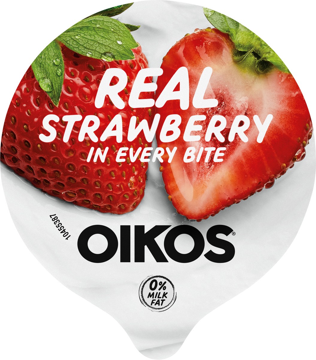 slide 11 of 14, Oikos Blended Greek Nonfat Yogurt, Strawberry, 5.3 oz., 5.3 oz