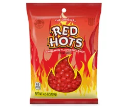 Red Hots Cinnamon Flavored Candy 4.5 Oz. Bag