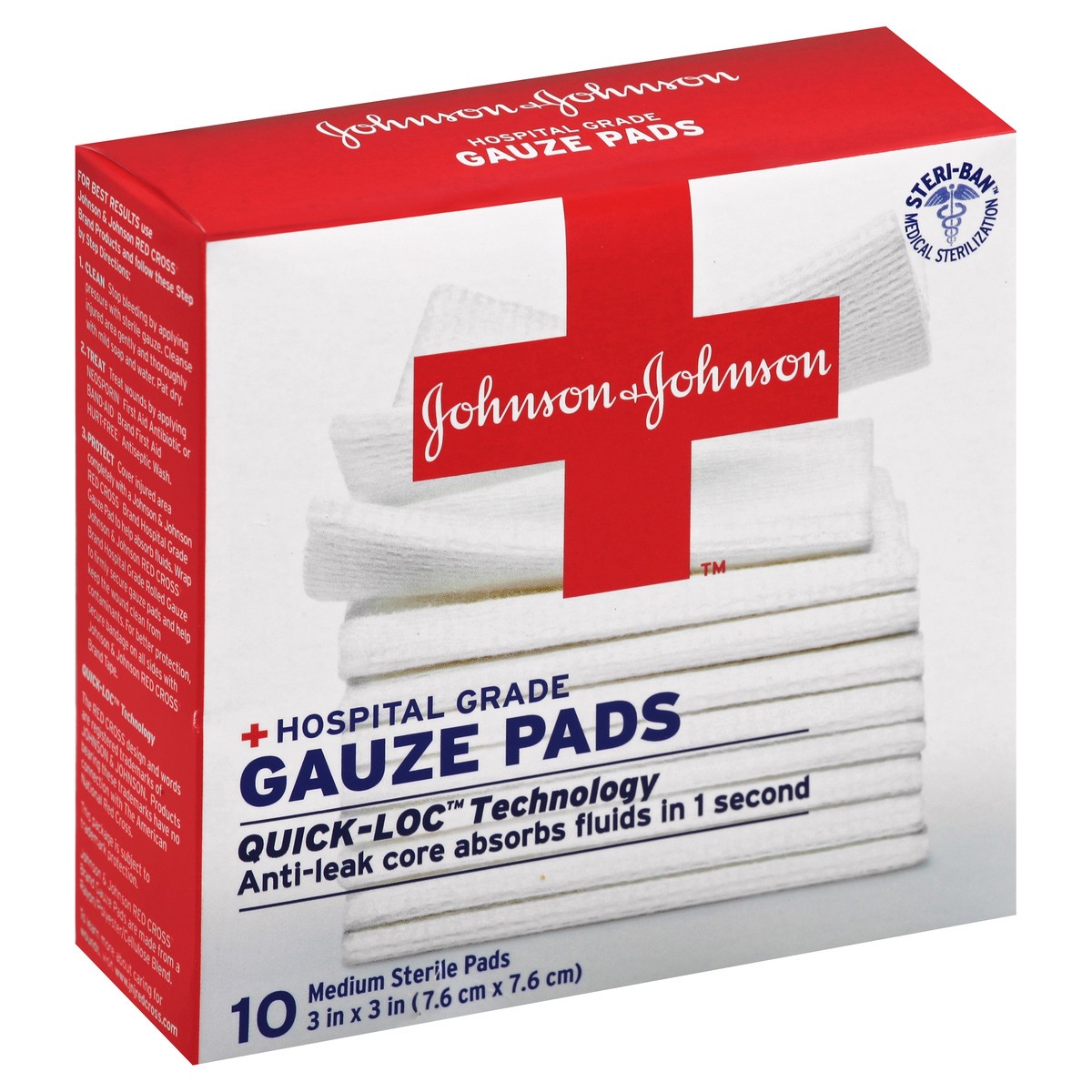 slide 2 of 7, Johnson & Johnson Gauze Pads 10 ea, 10 ct