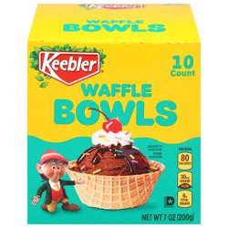 Keebler Waffle Bowls, Crunchy Ice Cream Dessert Cups, 10 count, 4 oz Box